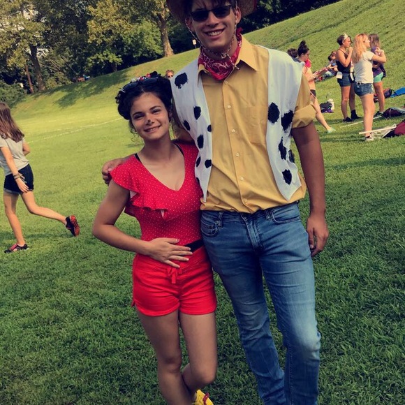 Red and white polka dot crop top - Picture 2 of 4